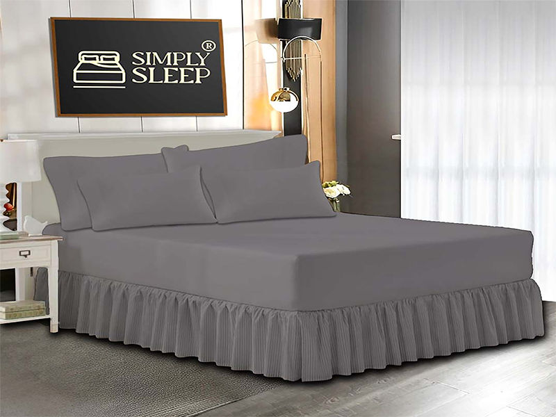 Simply Sleep - Everyday Collection - 05 Piece Combo Set - 90GSM - Gray Flannel - Three Quarter (1pc)
