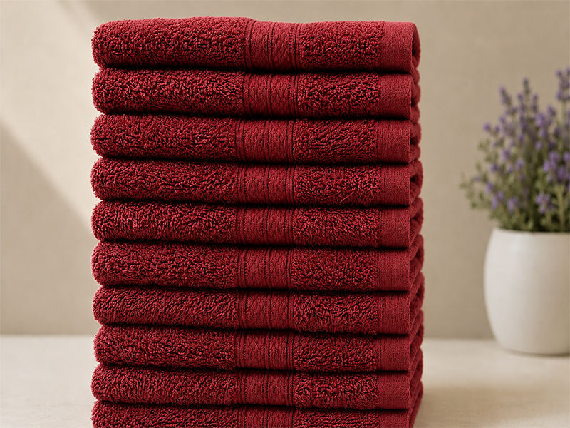 Plush 450GSM 30x50cms Guest Towels - Red Pear(10pc pack)