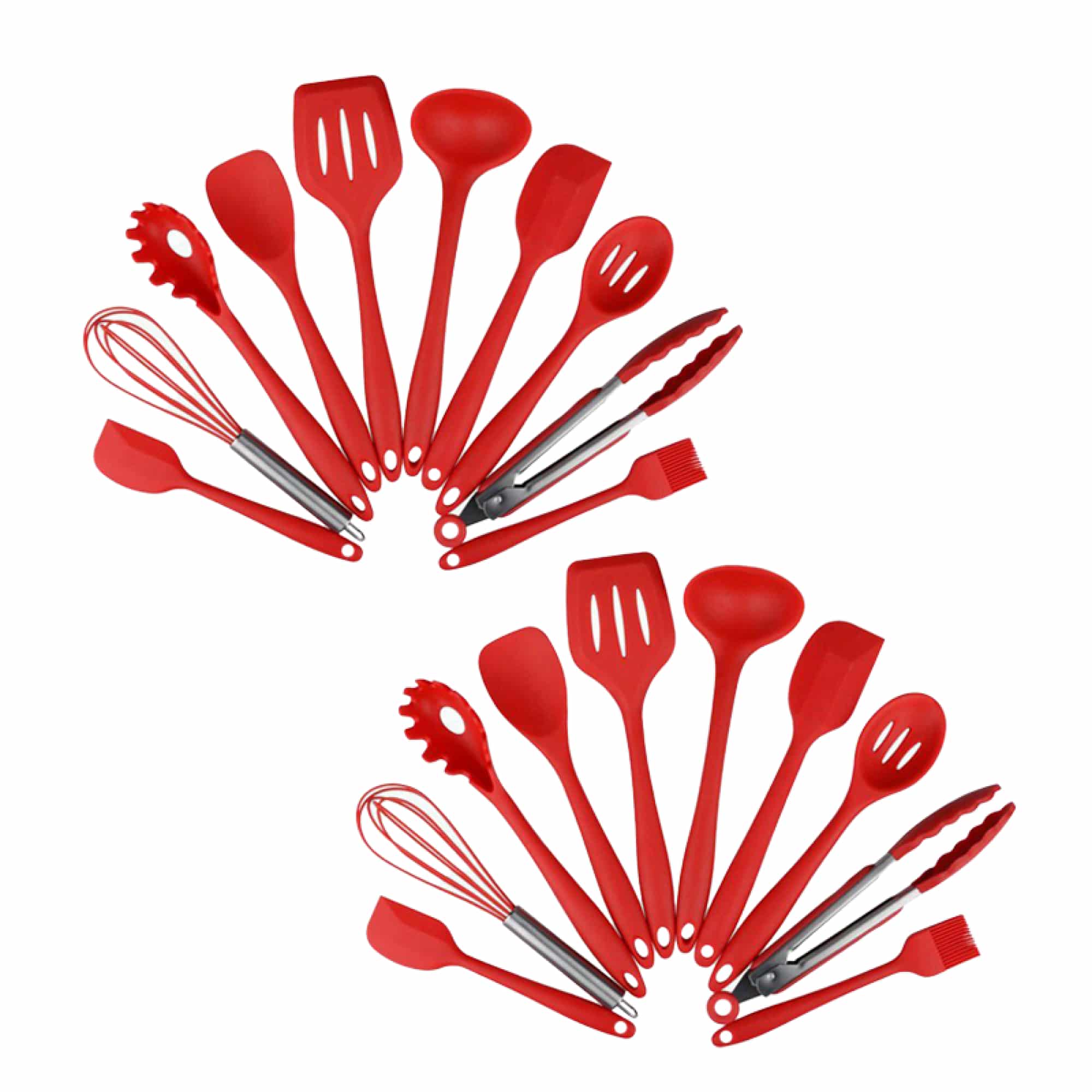 Killer Deals 10-Pack Silicone Spatula Whisk Tong Spoon Kitchen Utensil Set x 2 Combo