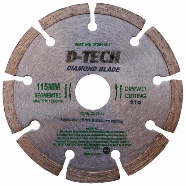 Diamond Blade Segmented Standard. 115x22.23mm - 4 Pack