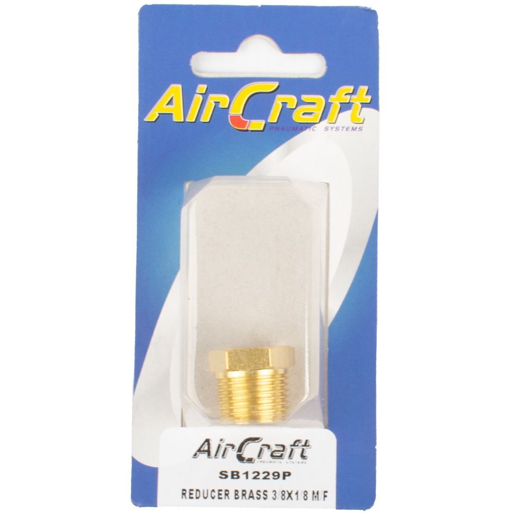 AirCraft - Reducer Brass 3/8 x 1/8 M/F Conical 1 Piece Pack - 2 Pack