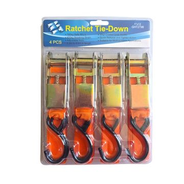 NT TOOLS Ratchet Tie Down Set 25mm x 0.3 - 4.6m 4 Pcs Set