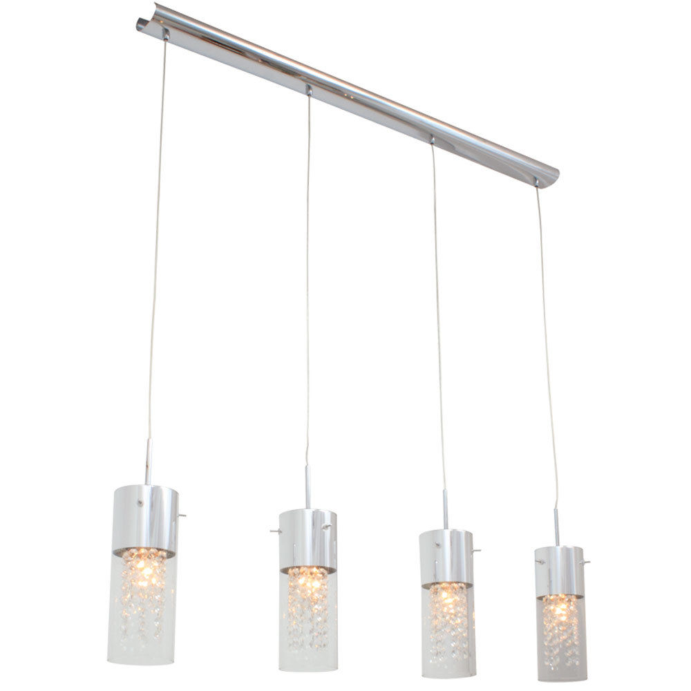Diamond - 4 Lights - Pendant - 1010mm - Chrome