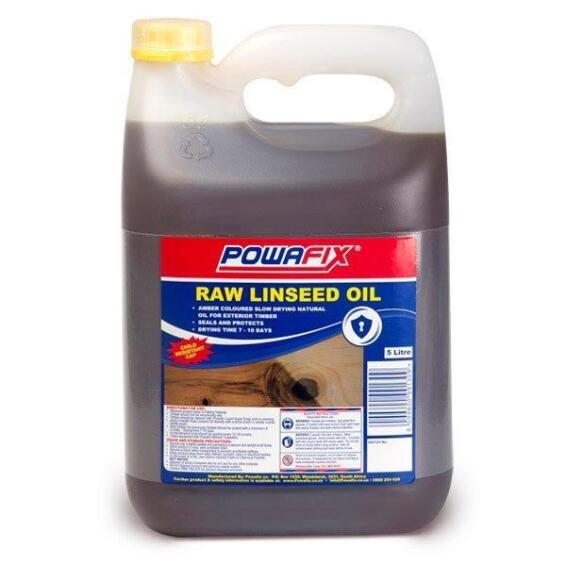 Raw linseed oil wood treatment POWAFIX 5 litres