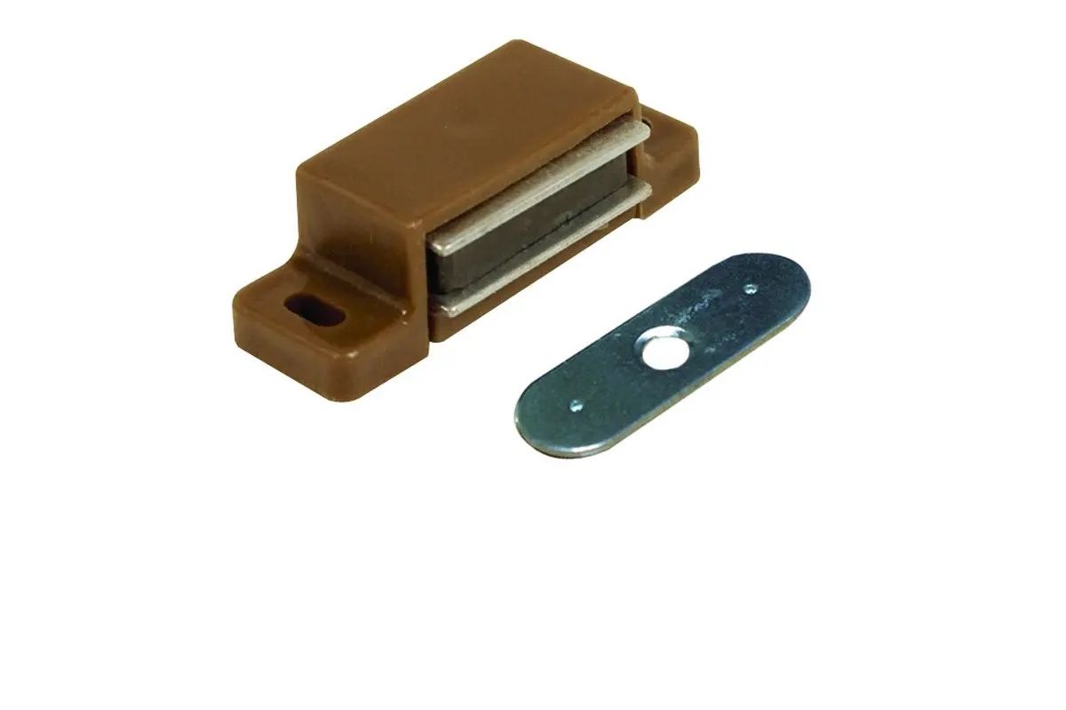 Magnetic Catch, Brown, Plastic, 10 Pieces BY WOODLY