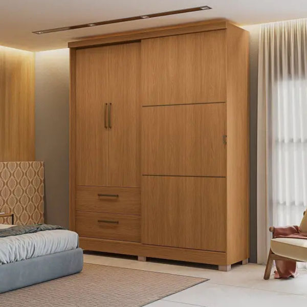 Mateo 3 Door Wardrobe -Brown