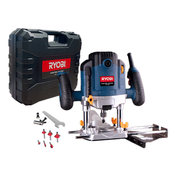 Ryobi  ROUTER WITH 6 BITS AND CARRY CASE DEPTH 1200W