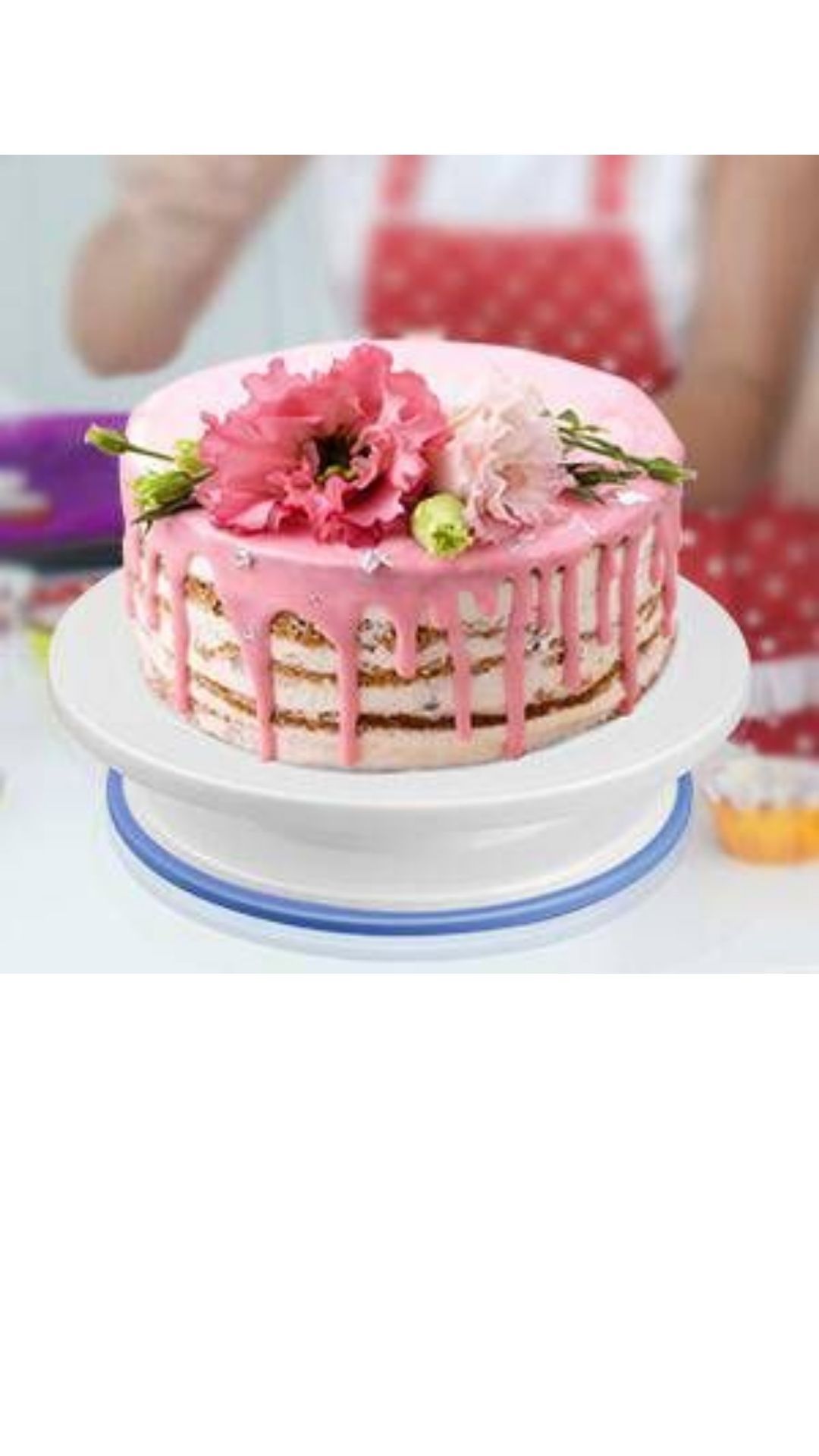Plastic Rotating Icing Revolving Cake Turntable Decorating Stand