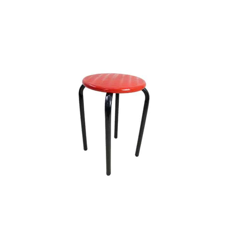 Vividitto - Kitchen Stool Black Frame - Red