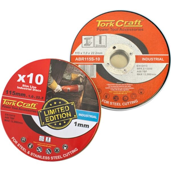 Cutting Disc Ind. Metal 115 X 1.0 X 22.2 Mm 10Pce Tin Case