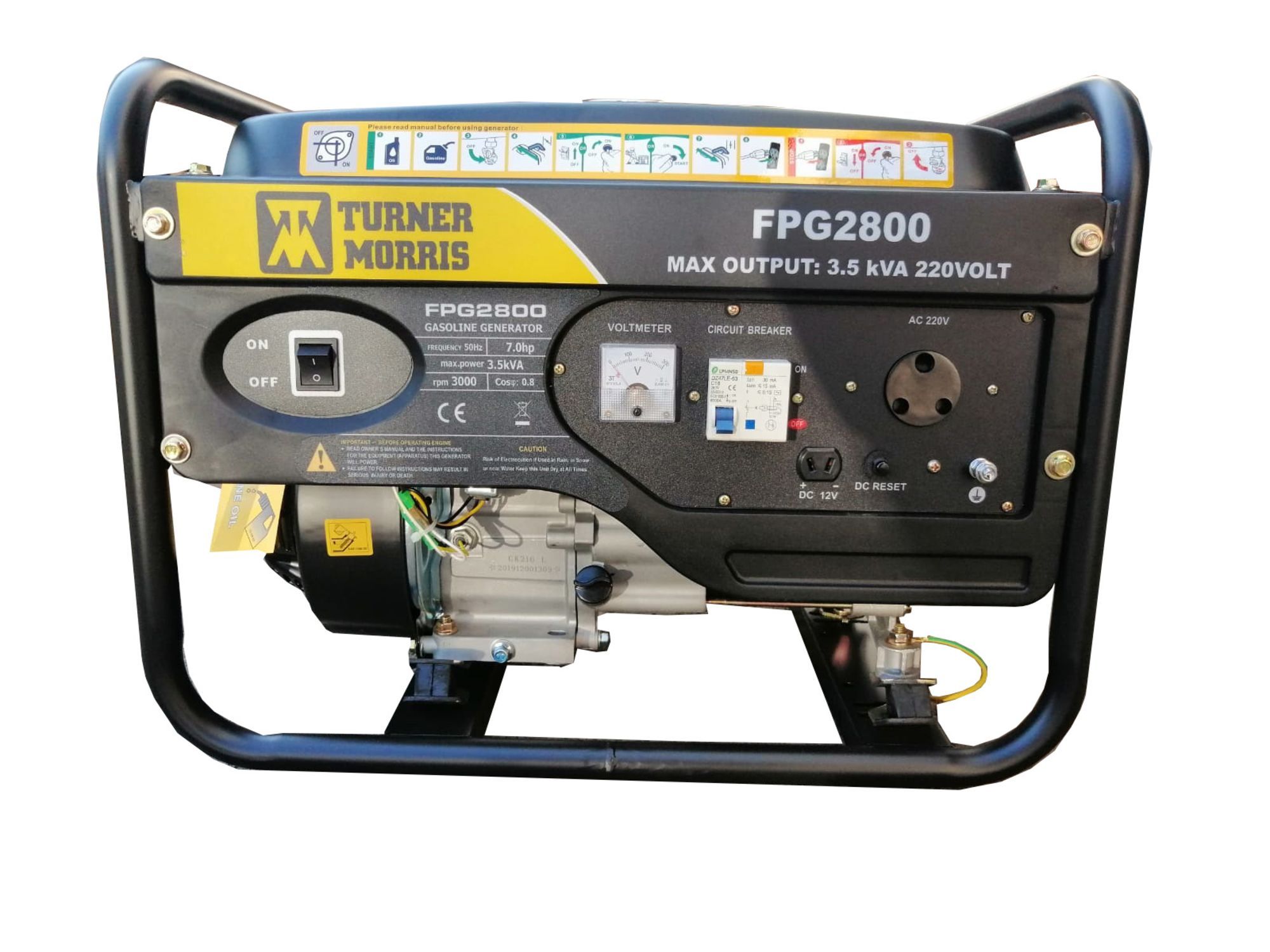 Turner Morris 2.8Kva Petrol Generator Recoil Start