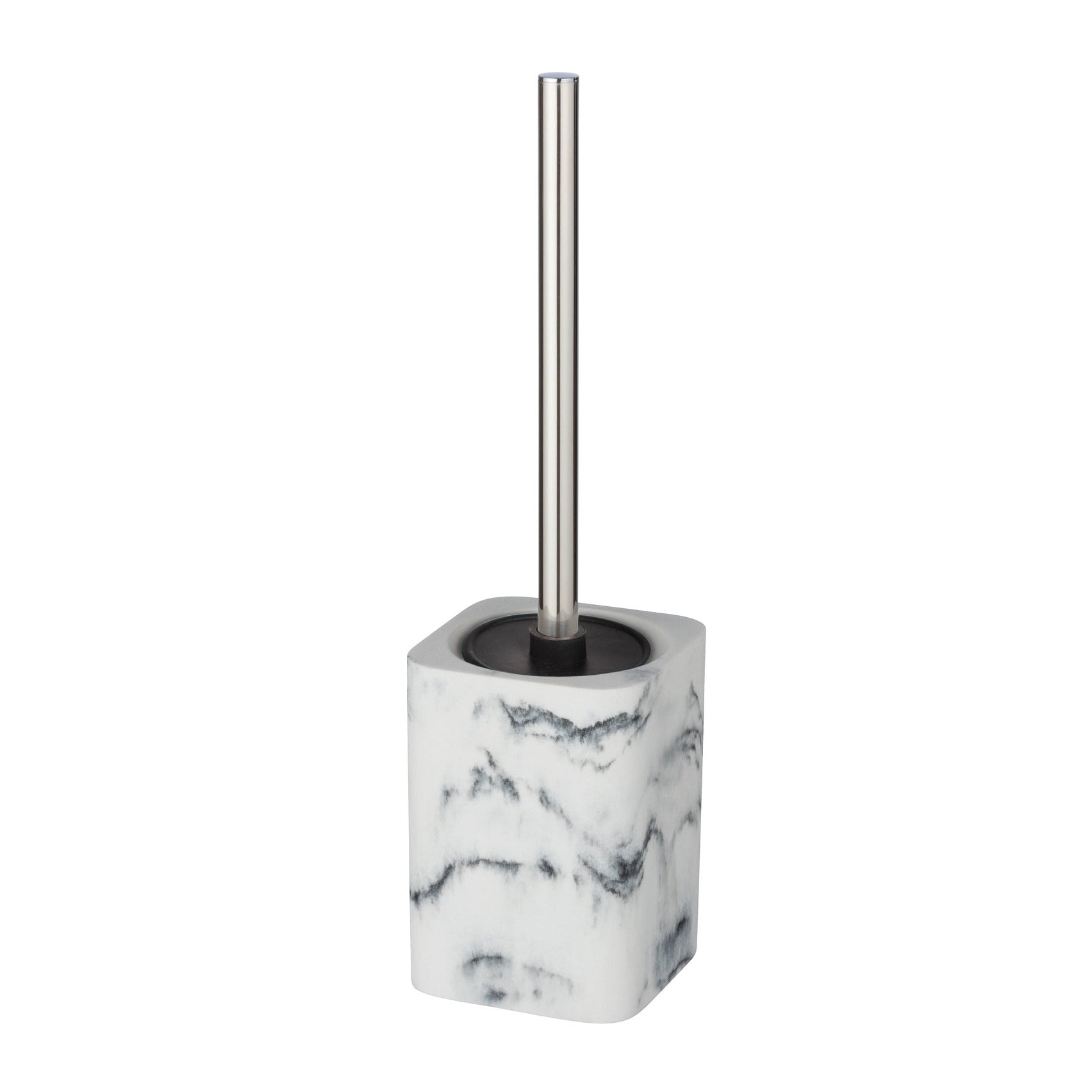 Toilet Brush Desio Marble Look Polyresin White/Grey