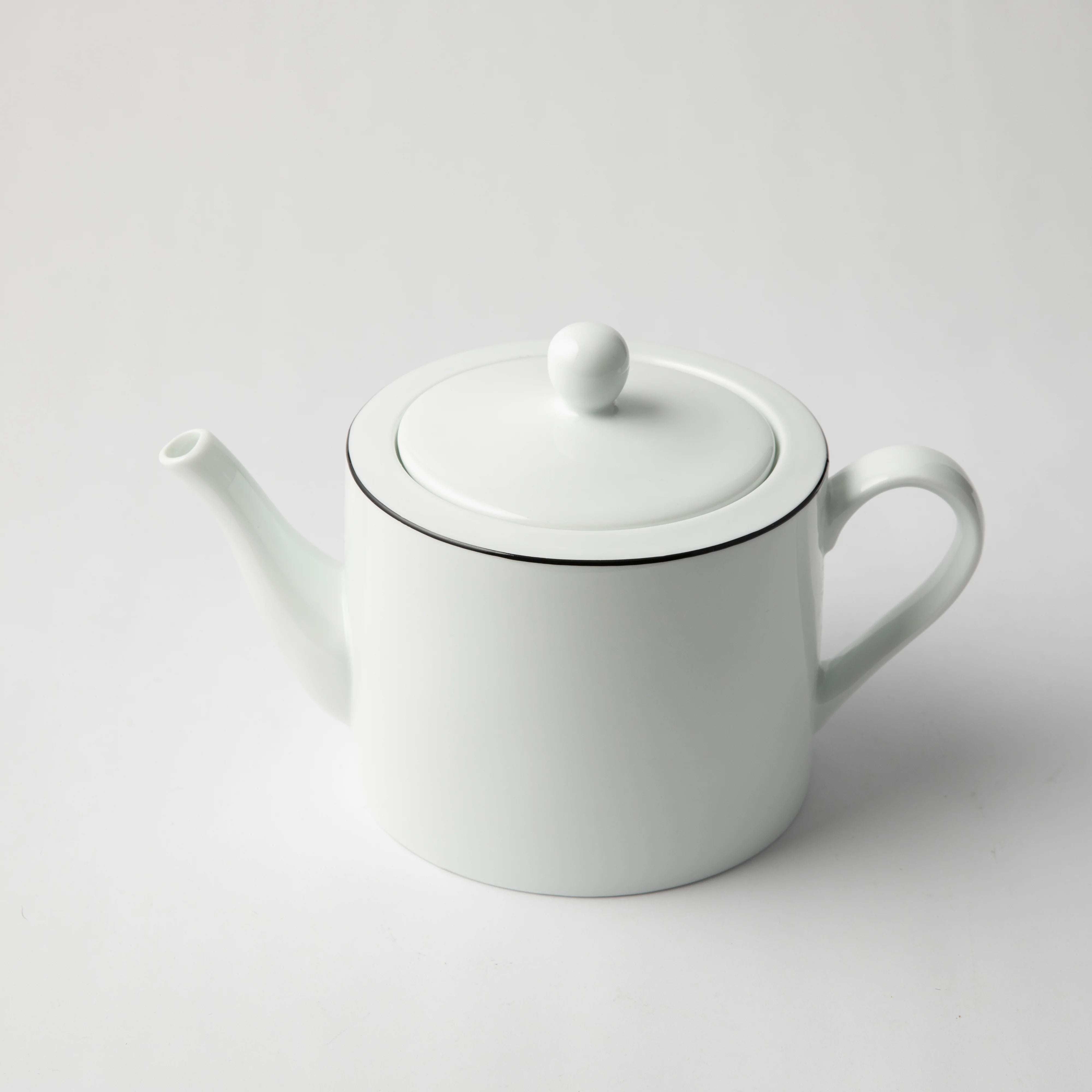 Jenna Clifford - Premium Porcelain Teapot With Black Band