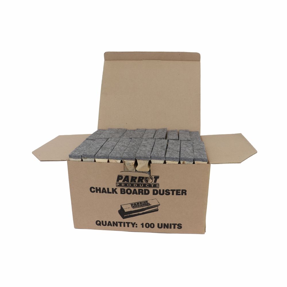 Chalk Board Wood Duster (150*35mm - Boxed 100 - Grey)