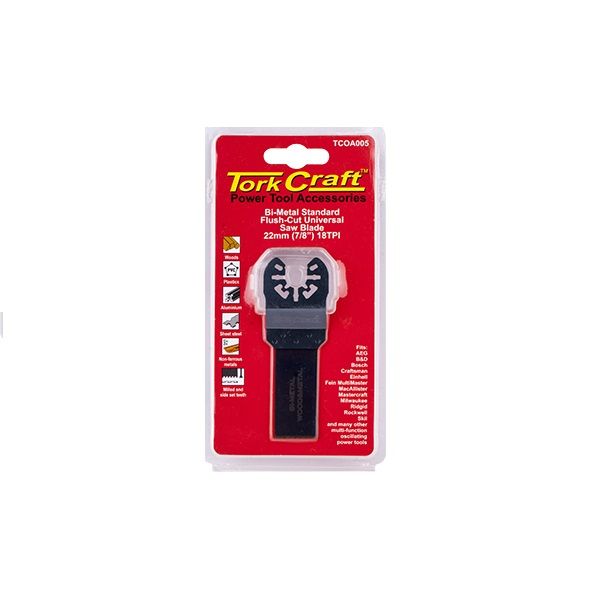 Tork Craft - Quick Change Flush Cut Metal Saw Blade 22mm - 5 Pack