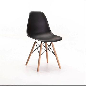 Emma wooden legs chair grey