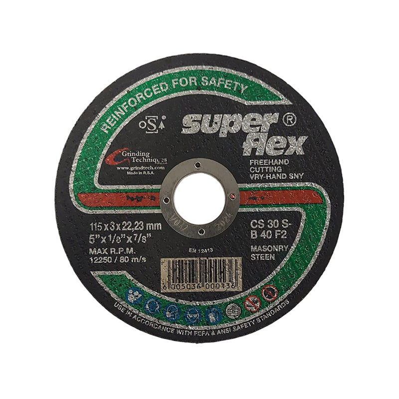 SUPERFLEX Abrasive Disc Cutting Stone 115mm x 3mm x 22.2mm