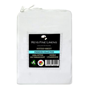Rey's Fine Linen - Premium Collection - Fitted Sheet-Double-30 Pack