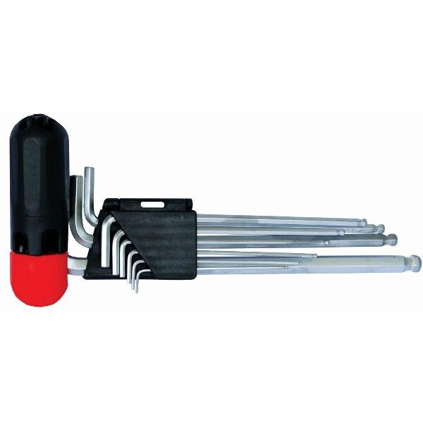 9Pc Ball Point Allen Key Set With Interchangeable Handle