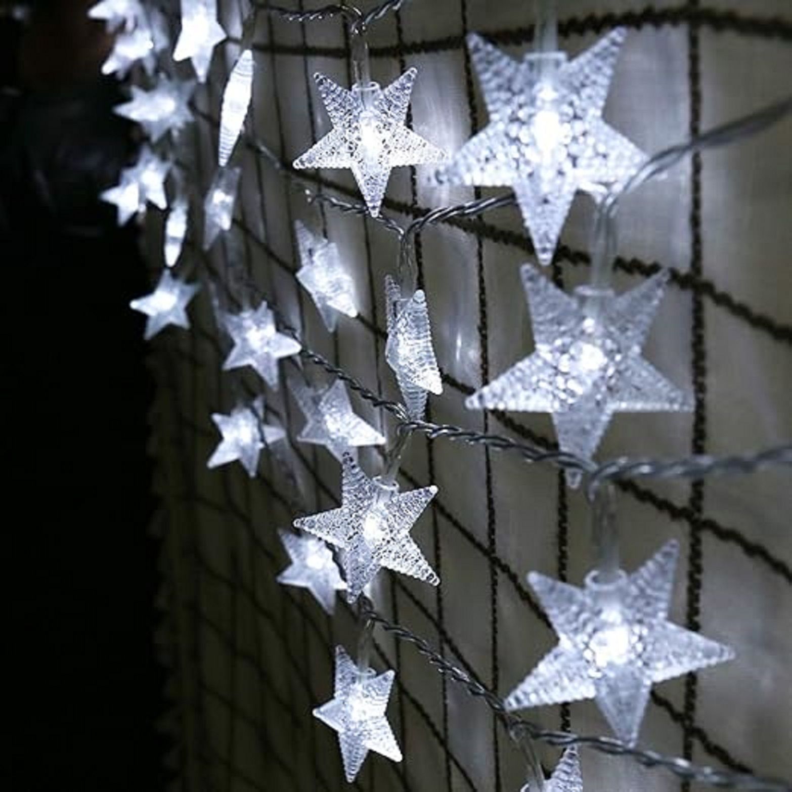 5M White Star LED Fairy String Light with Tail Plug Extension - ZYF-48