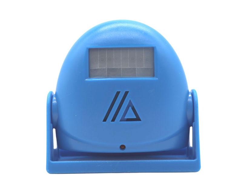 Wireless Infrared Motion Sensor Voice Prompter Warning Alarm/Doorbell-Blue