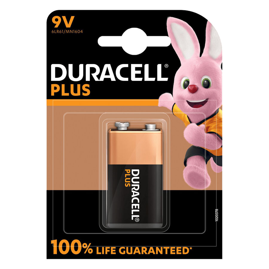 Batteries Duracell Mainline 9V P01 10Piece - 2 Pack