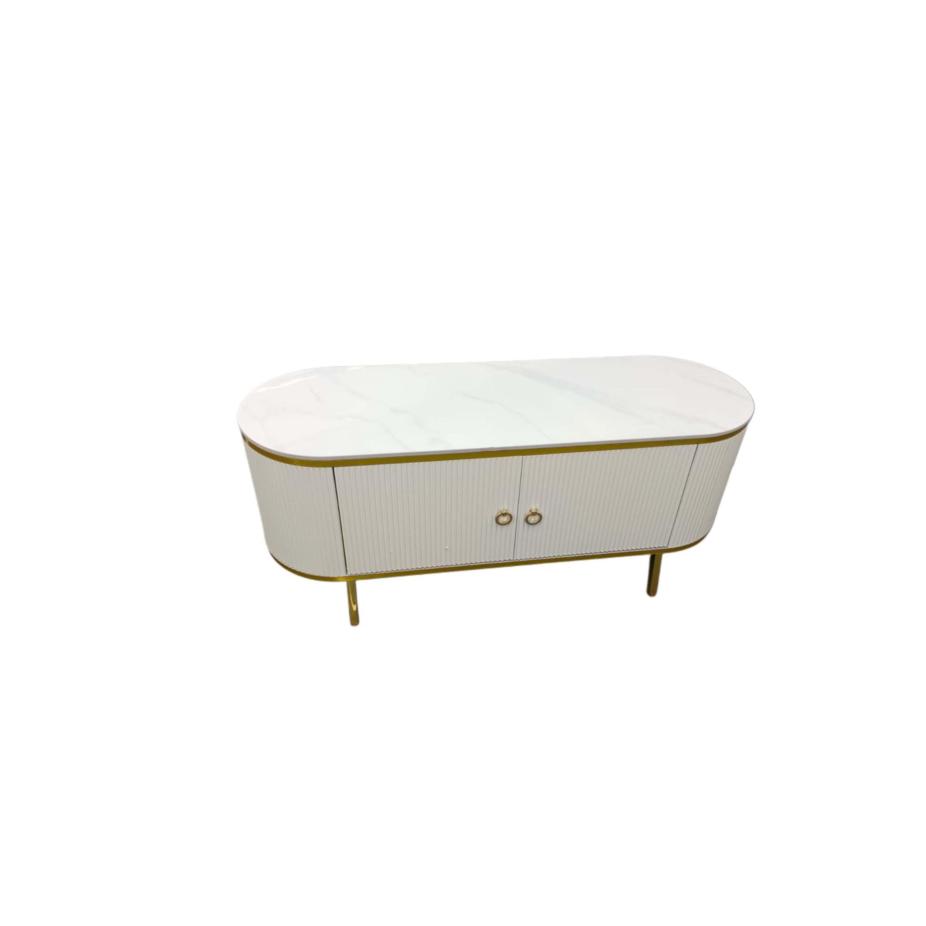 Marble Coffee Table - White Gold