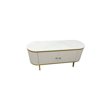 Marble Coffee Table - White Gold