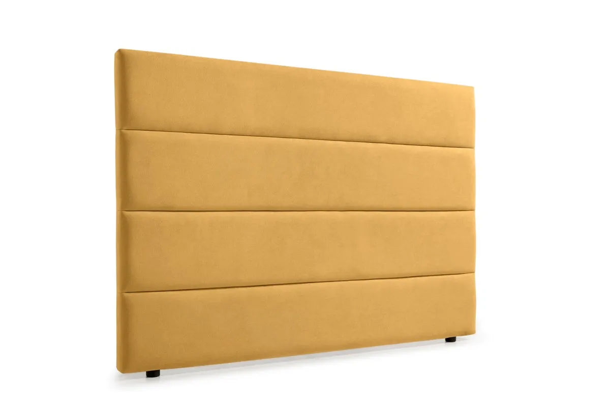 Genna  Velvet Panel Headboard - Three Quarter - Yellow