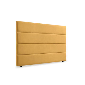 Genna  Velvet Panel Headboard - Three Quarter - Yellow