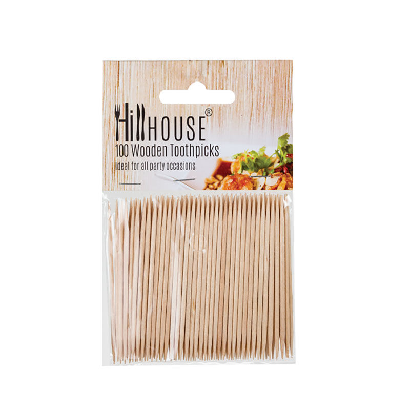 Toothpicks - Kitchen Accessories - Wooden - Pack of 100 - 24 Pack