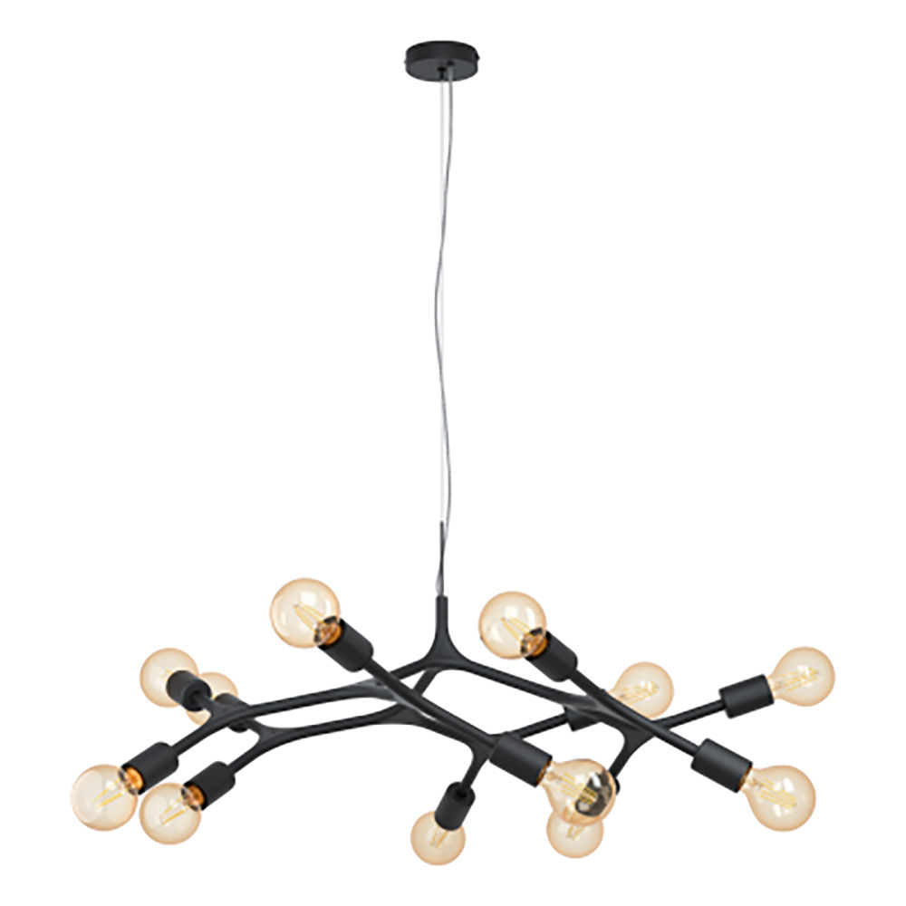 Bocadella - 12 Lights - Pendant - 920mm - Black