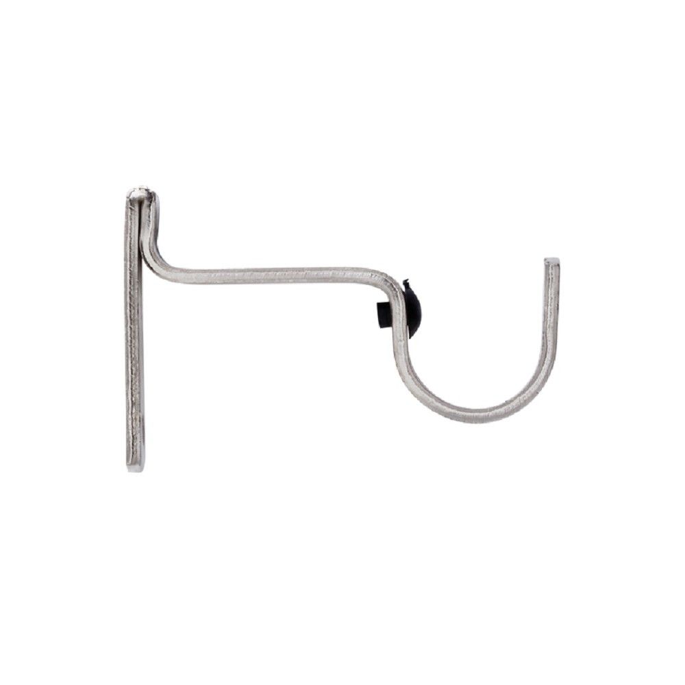 25 mm Steel Single Bracket  Brushed Silver