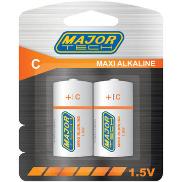 C Maxi Alkaline Batteries (LR14-BP2) - Major Tech