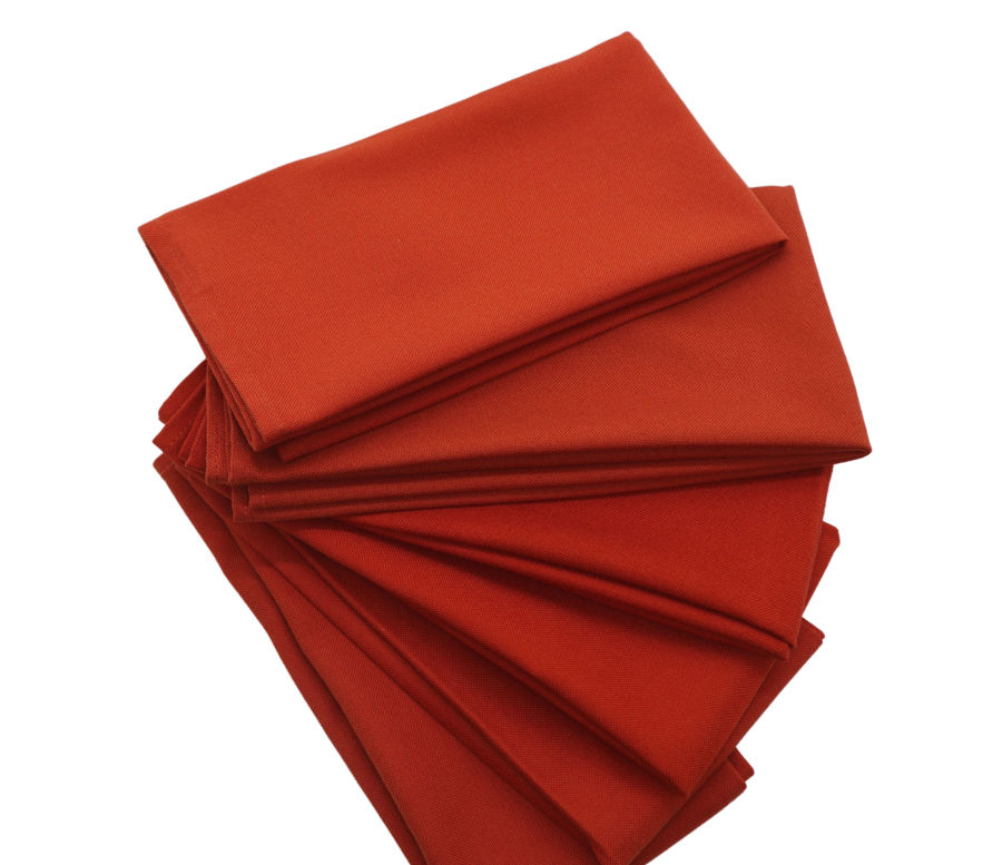 Continental Cotton Linen Napkin 6 Piece Set -  40cm - Orange