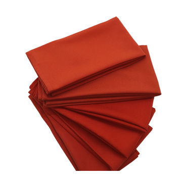 Continental Cotton Linen Napkin 6 Piece Set -  40cm - Orange