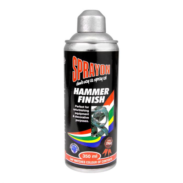Sprayon - Hammer Finish Spray Paint Silver 350ml - 2 Pack