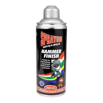 Sprayon - Hammer Finish Spray Paint Silver 350ml