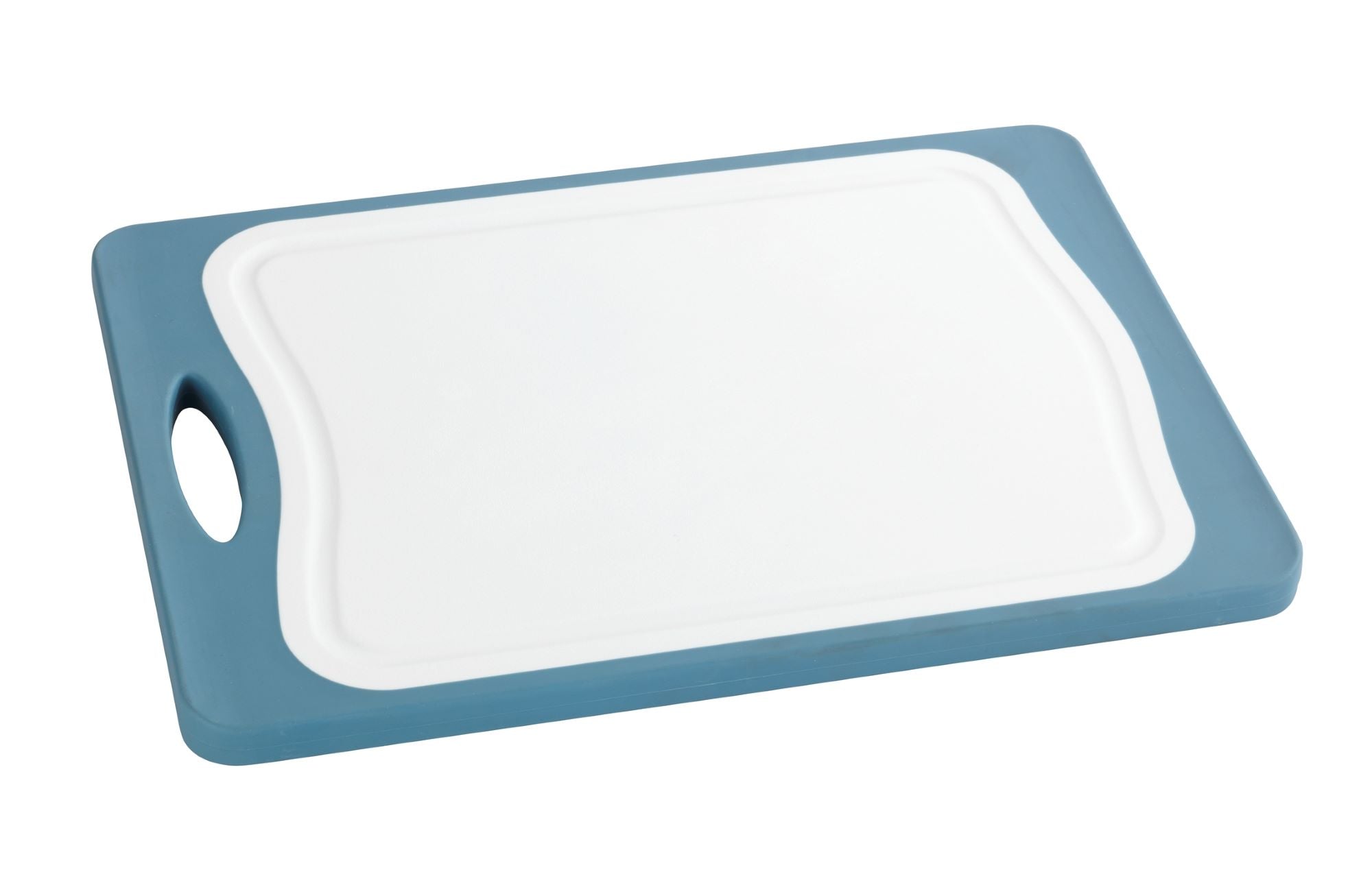 Double Sided Cutting Board Bamboo & Pp 33 X23 Anti Slip Tpe Blue
