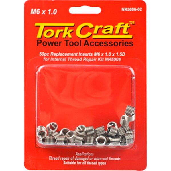 Thread Repair Kit M6 X 1.0 X 1.5D Repl. Inserts For Nr5006
