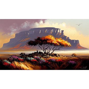 Canvas Wall Art- Table Mountain Landscape B1025