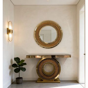 Plush “Solaris” Console & Mirror Set