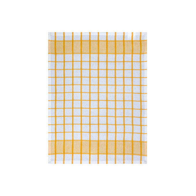Multipurpose, Easy Fit, Absorbent Kitchen Towel - Design 2571 - 048x066cms - (05 Pc Pack) - Checks - Radiant Yellow