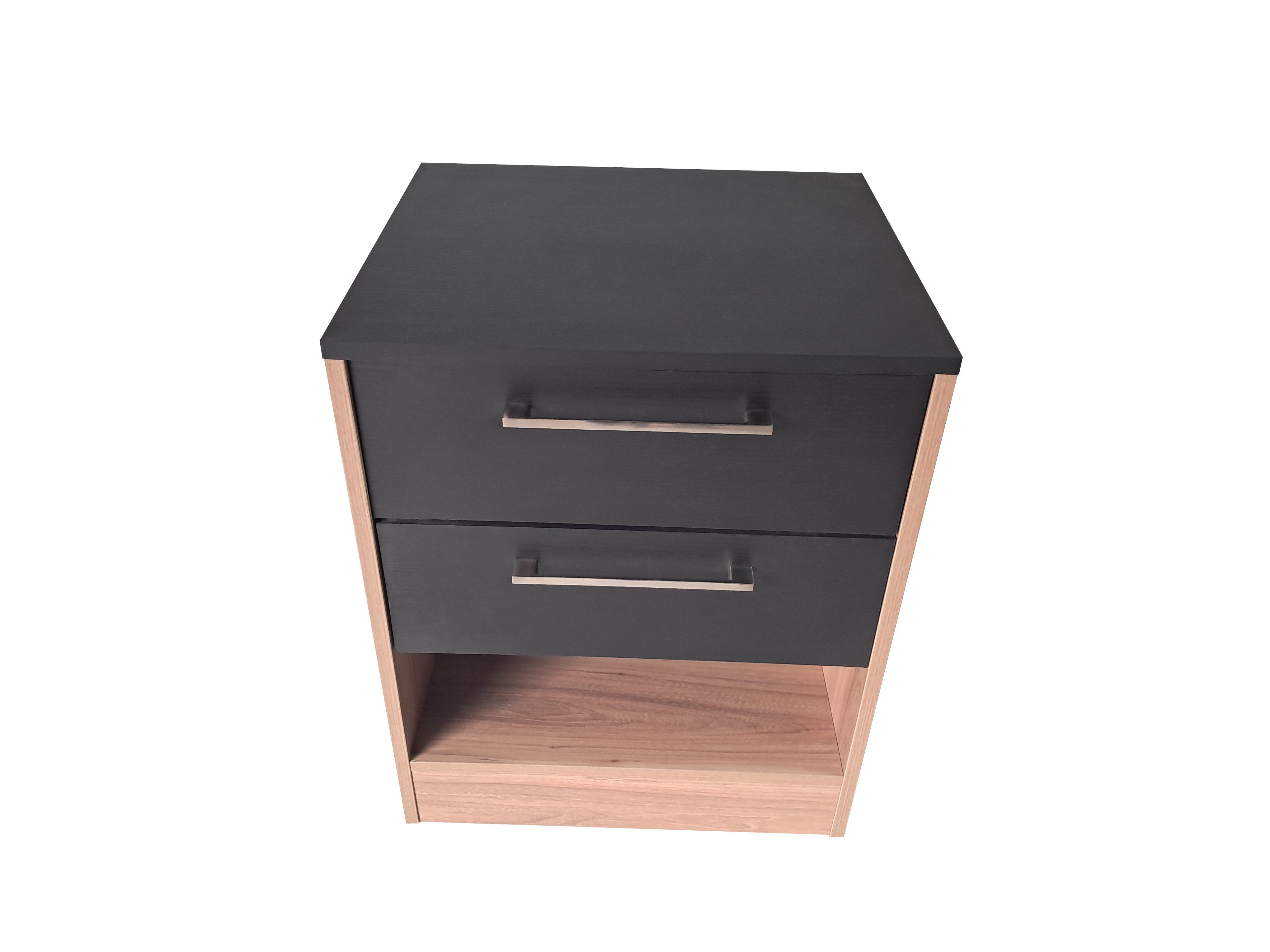 Rubano Bedside Table - Sahara & Ebony