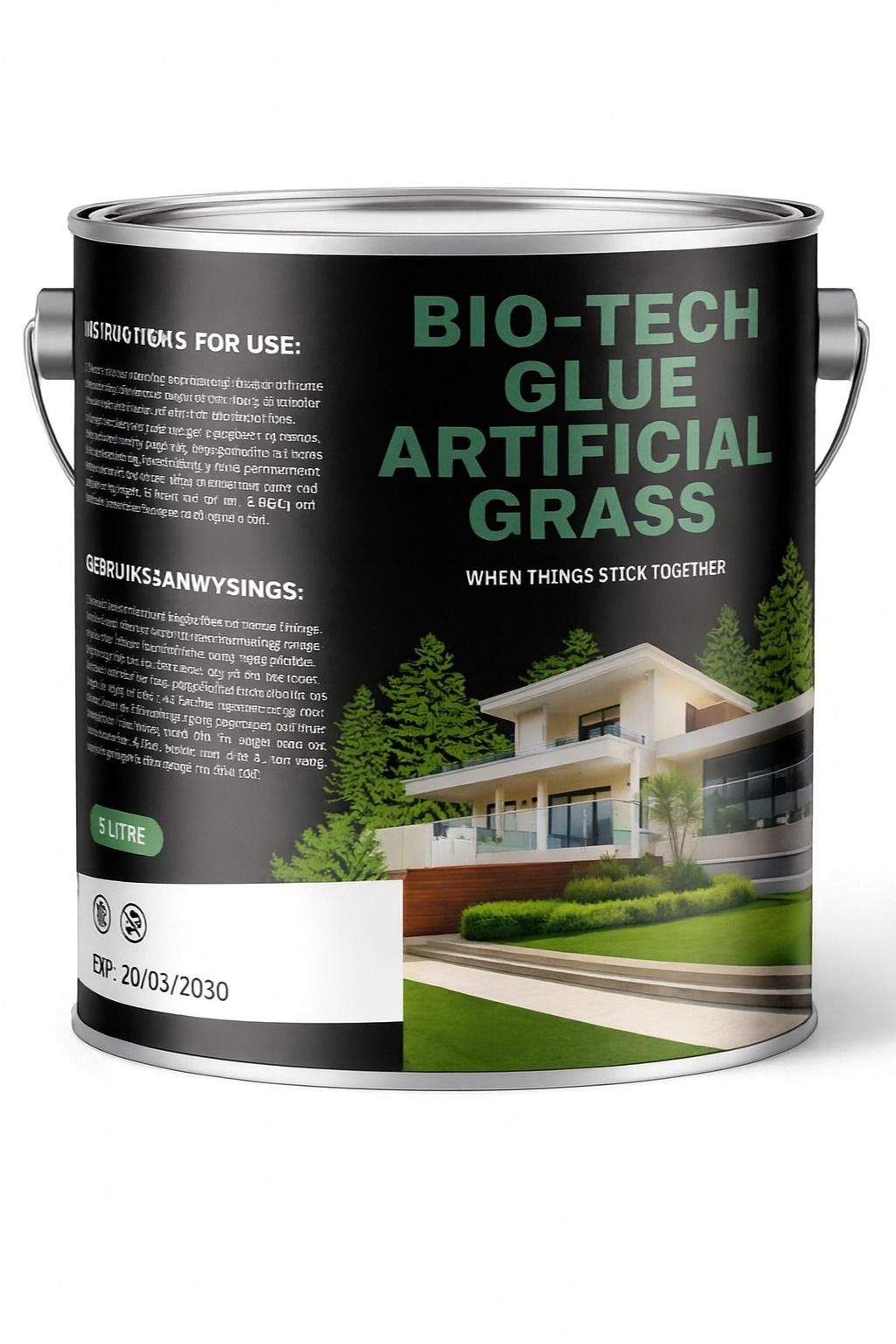 BIO-TECH GLUE ARTIFICIAL GRASS 5L TRUSTED BY HOMEOWNERS AND CONTRACTORS.