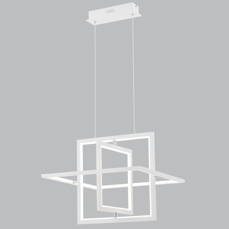 Sand White Aluminium and Acrylic LED Fitting with Moveable Arms
