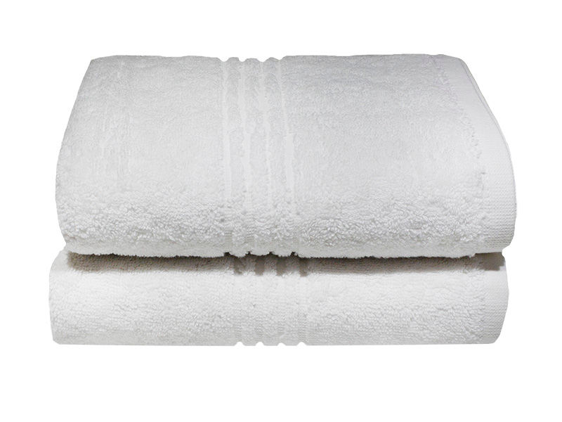 Bunty's Hotel Collection 600GSM 50x90cms Hand Towels - 02 Pc Pack - Optical White