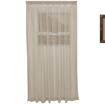 Matoc Designs Curtain - Mystic Voile - Stone - Taped - 230cm W x 218cm H