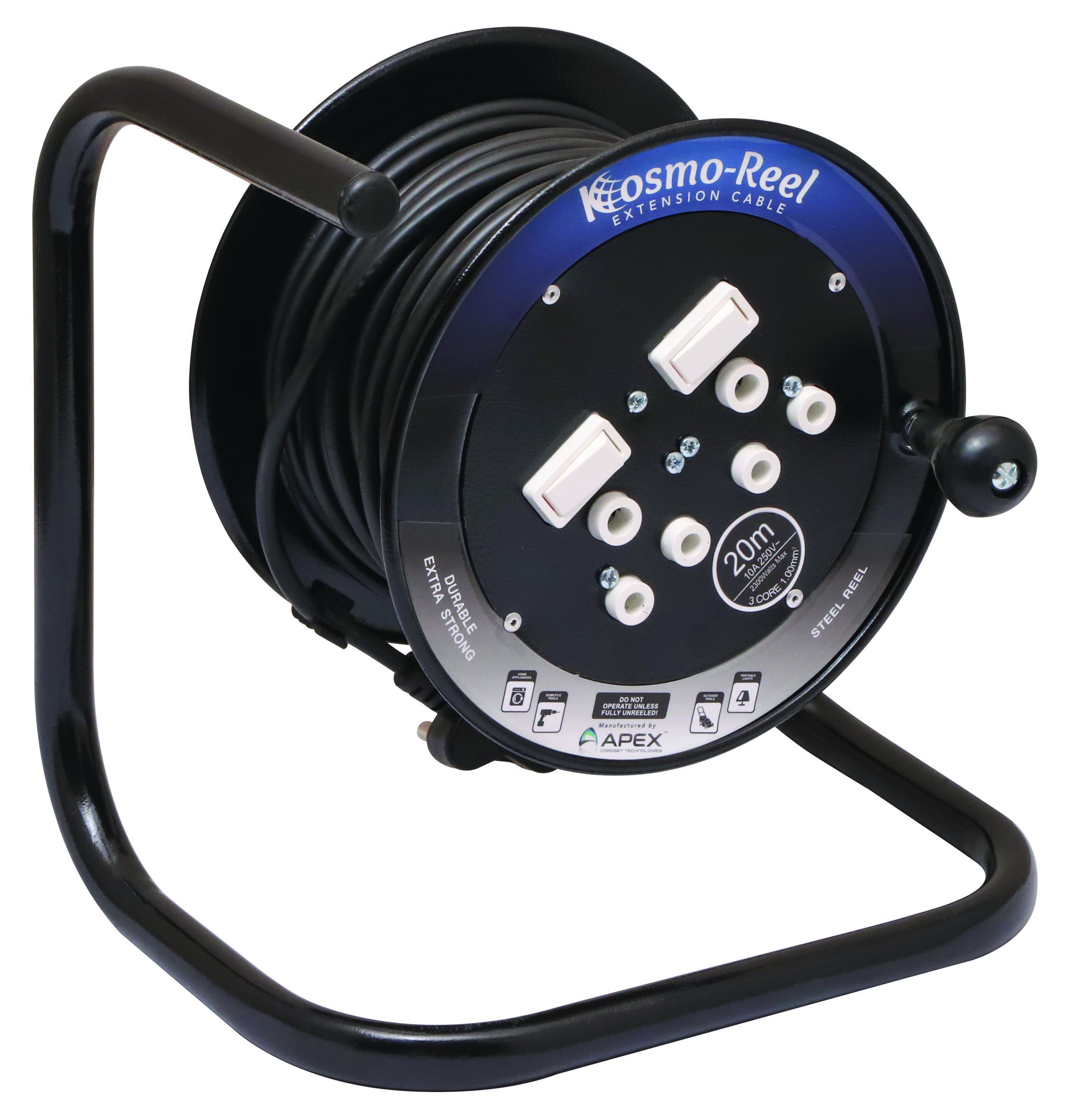 20m Ext Reel + 2.5mm Cord (Metal)