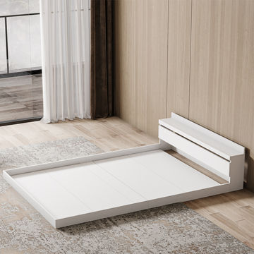 Modern Floor Bed White
